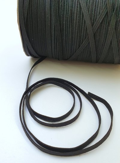 ZWARTE elastiek - 10 meter - 4 mm breed - kookvast