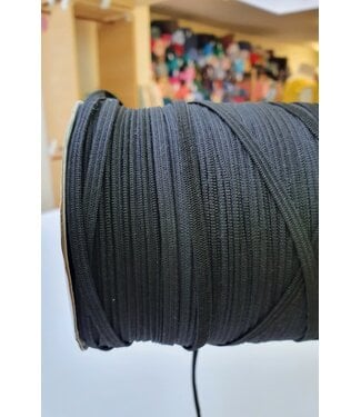 very soft and stretchy elastic BLACK - 10 meter - 4 mm width