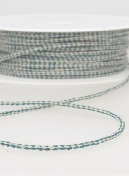 speckled linen rope 3 mm - petrol 26