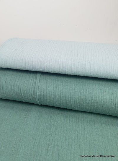 dark mint muslin fabric