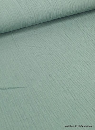 dark mint muslin fabric