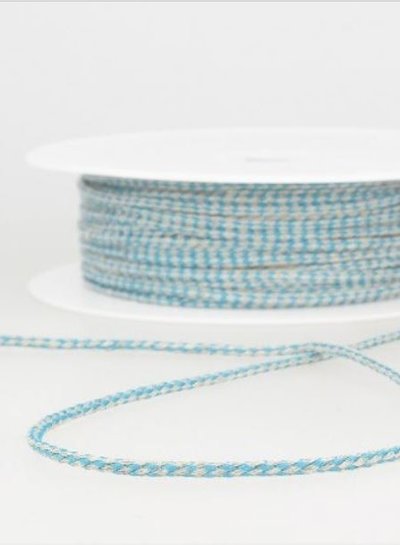 speckled linen rope 3 mm - turquoise 20