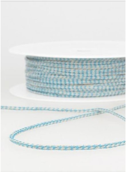 speckled linen rope 3 mm - turquoise 20