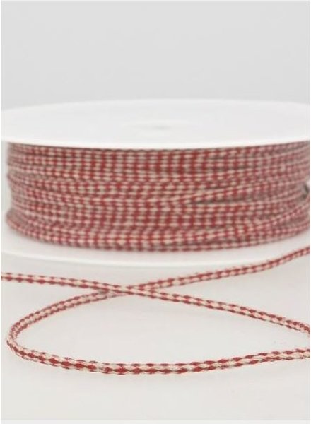 speckled linen rope 3 mm - burgundy 71