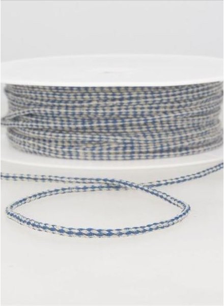 speckled linen rope 3 mm - cobalt 24