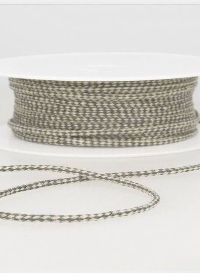 speckled linen string 3 mm - gray color 38