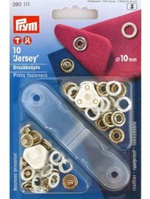 Prym jersey drukknopen, open ring, 10mm, wit