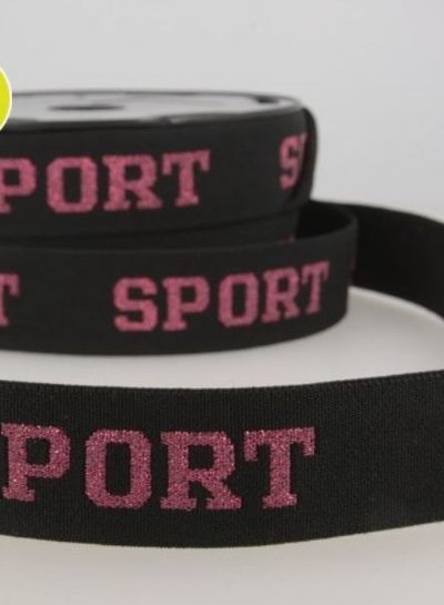 sport roze - taile elastiek 30mm