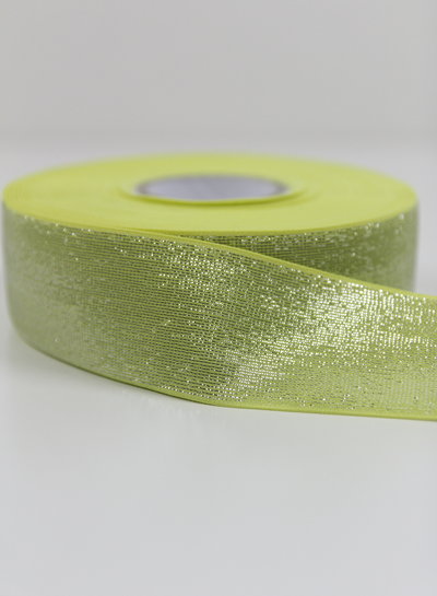 lemon yellow silver shiny - waist elastic 40 mm