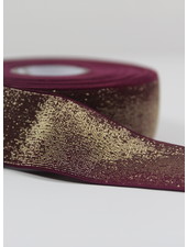bordeaux gold shiny - waist elastic 40 mm