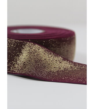 bordeaux gold shiny - waist elastic 40 mm