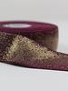 bordeaux goud shiny - taille elastiek 40 mm