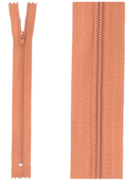 close end zipper - rust color  850