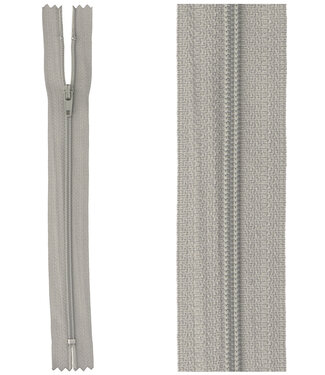 M. close end zipper- mouse grey color  577
