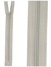 close end zipper -  light grey color 181