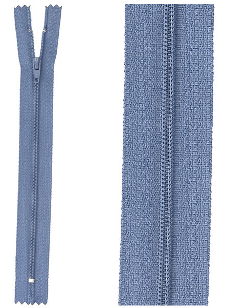 close end zipper - denim blue color 839