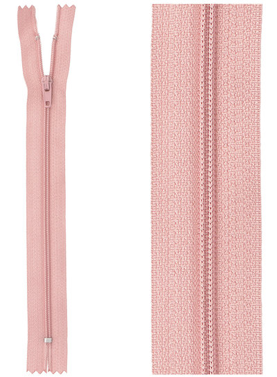 close end zipper - dusty pink 70