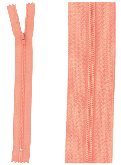 close end zipper - coral color 816