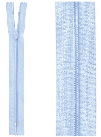 close end zipper - light blue color 546