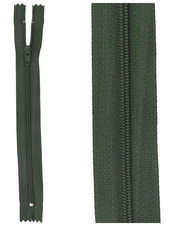 close end zipper - dark green color 890