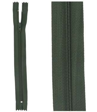 close end zipper - dark green color 890
