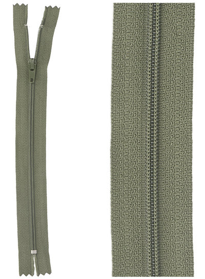 klassieke rits / rokrits  - khaki kleur 567