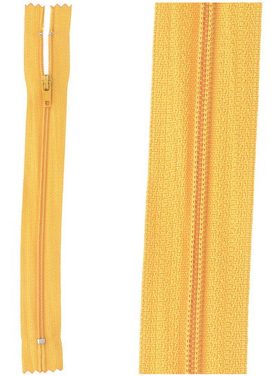 close end zipper -  ocher color 848