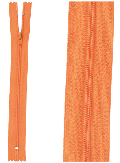 close end zipper - orange color 523