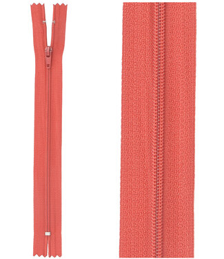 close end zipper - cherry red color 519