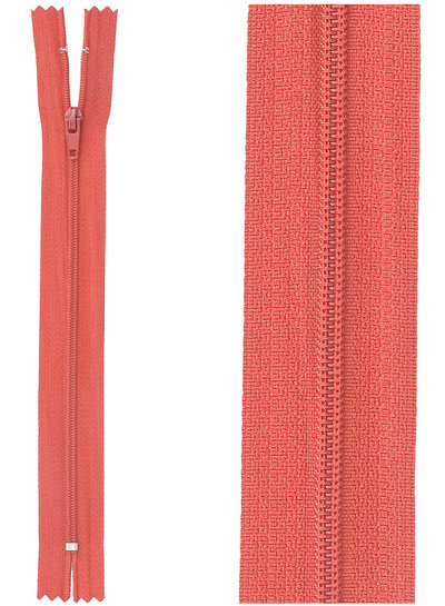 close end zipper - cherry red color 519