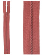 close end zipper - dark red color 520