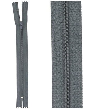 close  end zipper - blue grey color 579