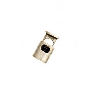 cord stopper oval nikkel - 1 piece