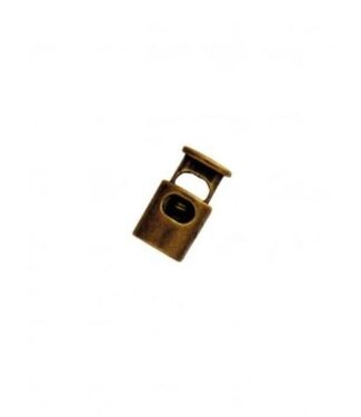 cord stopper oval brons - 1 piece