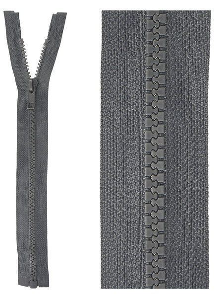 open end zipper  -grey color 182