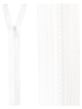 open end zipper - white color 501