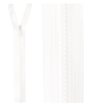 open end zipper - white color 501