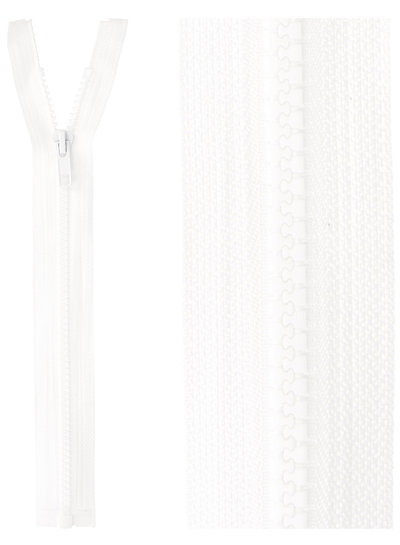 open end zipper - white color 501