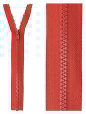 open end zipper - cherry red color 519