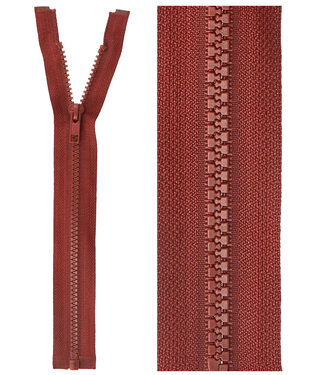 open end zipper - dark red color 520