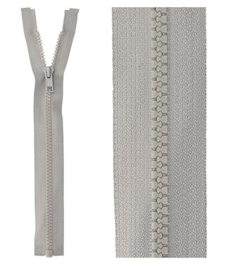 open end zipper - mouse grey color 577
