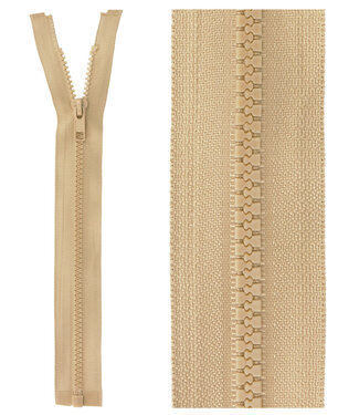 open end zipper - sand color 573