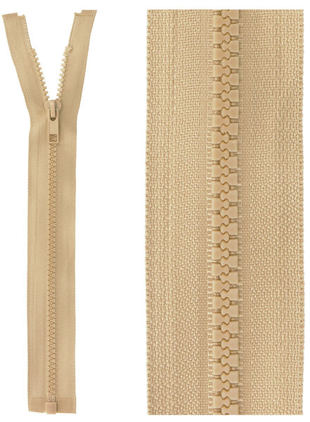 open end zipper - sand color 573