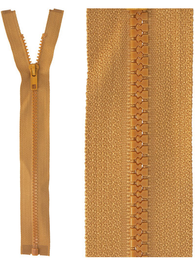 open end zipper - ocher color 508