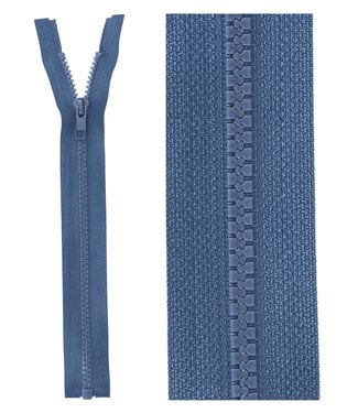 open end zipper - denim blue color 557