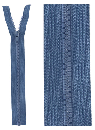 open end zipper - denim blue color 557