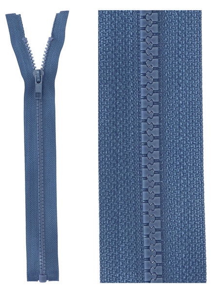 open end zipper - denim blue color 557