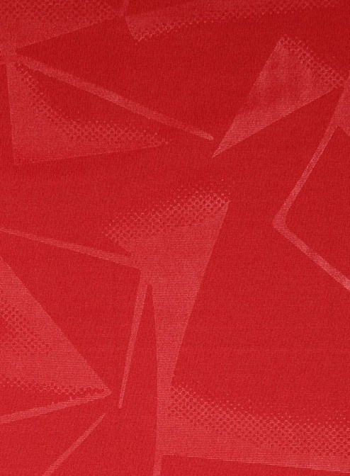 Lycra / sportkleding rood geometrisch - Madeline de stoffenmadam