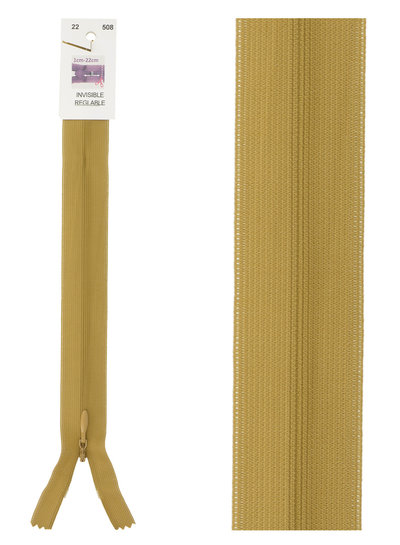 naadrits / blinde rits - oker kleur 508