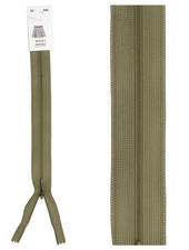 invisible zipper - khaki green  color 519